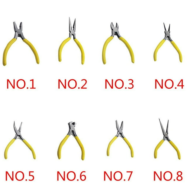Maoww Bijoux de Perles Pinces Emballage en Fil Emballage Passe-Temps 5 Passe-Temps 5 Pinces Multi-Types Durables Outils à Main Multifonctions Coupe-Fil 1 Ensemble