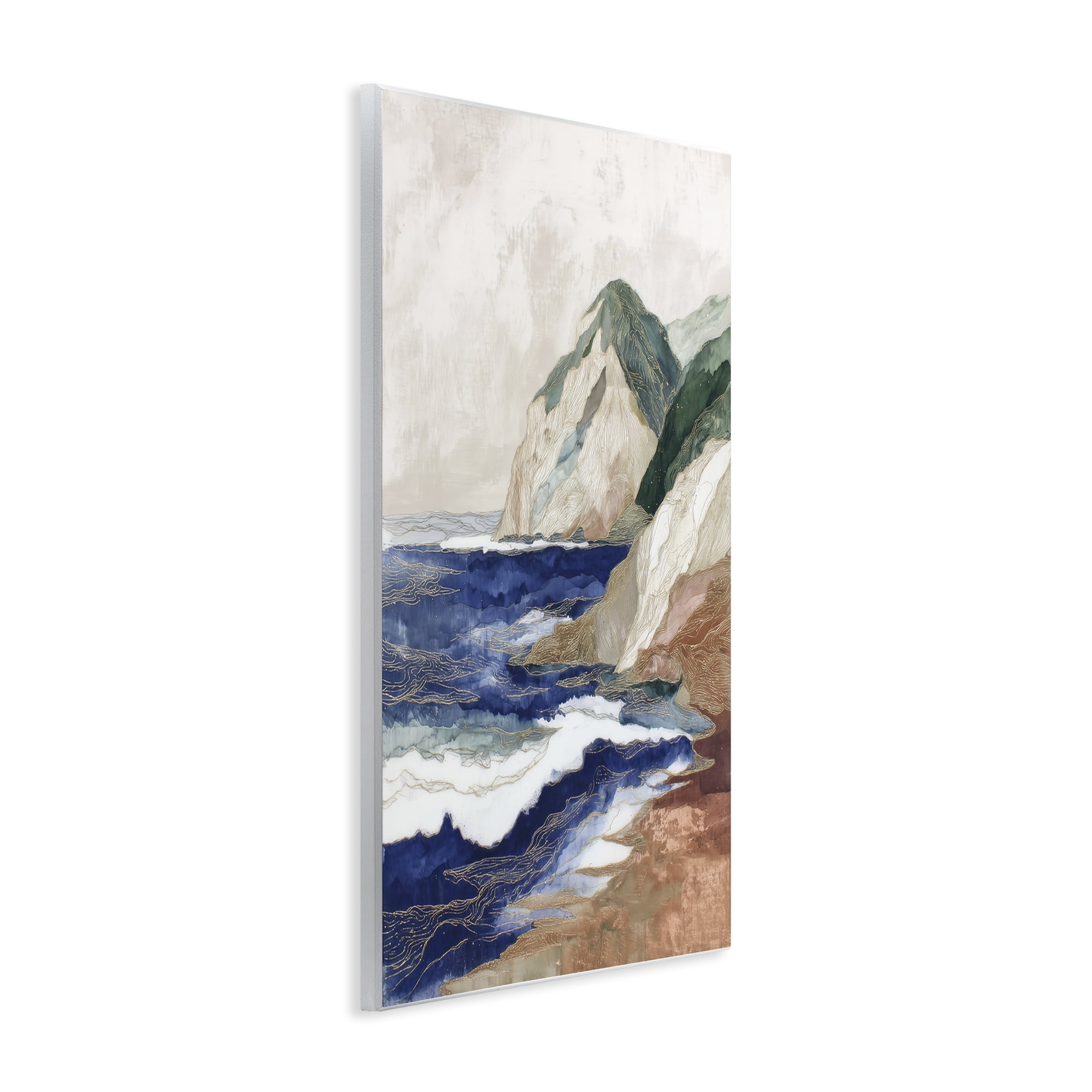 Stupell Industries Cliff Next To The Sea Wall Plaque Art, design by Chromatic Storm Studio