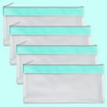 thumbnail image 6 of Money Bags Transparent with Zipper Bank Bags Coins Cash Pouch Clear Bank Deposit Bags Rectangle PVC Zip Lock Bags Multi-Purpose Pen Holder for Cosmetics Bills Check Wallet 8.6x4Inch Brown DIY, 6 of 9