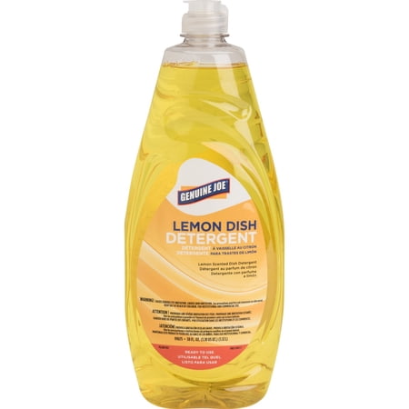 Genuine Joe Dish Detergent Pot & Pan Conc Lemon 38 oz Yellow 99675