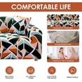 thumbnail image 4 of 2pcs Sectional Couch Covers, Printed L-Shaped Sofa Covers, Stretch Couch Slipcovers for Sectional Sofa, Sofa Slipcovers with 2 Pillowcases (Pattern KL, Medium + Large), 4 of 8