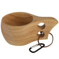 thumbnail image 2 of Taza de café y agua ecológica, diseño exclusivo de doble orificio, taza de madera de caucho natural con doble pared, 2 of 8