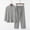 (Casual 12)Gray, variant on Men's Tai Chi Kung Fu Uniform 2Piece Set,Tang Suit, Mandarin Collar Frog Button Shirt,Elastic Waist Pants