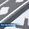 thumbnail image 6 of Volkmi Reversible Geometric Outdoor Rug – Waterproof, UV Resistant Low-Pile Plastic Mat for Patio, Garden, Camping, Easy to Clean, Large 8x10ft, Grayish White, 6 of 8