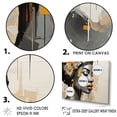 thumbnail image 3 of Designart "Minimalist Collage Featuring An African Woman" African American Art Canvas Wall Art, 3 of 7
