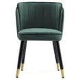 thumbnail image 2 of Manhattan Comfort Zephyr 18.9" Velvet & Wood Dining Chair in Hunter Green, 2 of 5