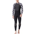 thumbnail image 1 of DivaSail Wetsuits Buceo Traje de buceo Hombre y traje de mujer Manga larga Pantalones largos Cuerpo completo Traje de baño completo Deportes transpirables Pieles de buceo Hombres negro / blanco 【XL】 kenally OD003283-04, 1 of 7
