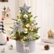 thumbnail image 4 of Decoraciones Del Árbol de Navidad Mini Árbol de Navidad en Peluche Decoración Del Árbol de Navidad Blanco, Pequeño Árbol de Navidad de Escritorio de la Decoración Cifrada, 4 of 6