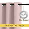 thumbnail image 6 of NICETOWN Kitchen Blackout Curtains Modern Solid Noise Reducing Grommet Drapes, W42 x L45, Set of 2, Blush Pink, 6 of 7