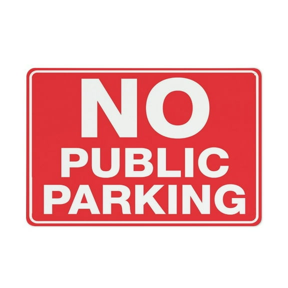 No Public Parking Sign 12”X8” Metal Signs Aluminum Sign Pre-Drilled Holes For Easy Mounting Indoor Or Outdoor Use For Fence Door Or Gate