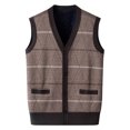 thumbnail image 1 of Men's Sweater Vest Winter Warm Cardigan Undershirt Layering Piece for Fall Season, 1 of 4