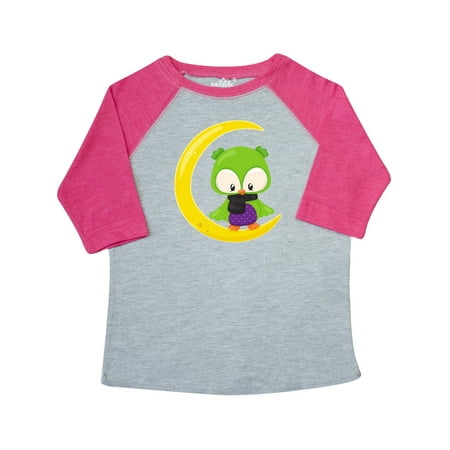

Inktastic Green Owl Owl On The Moon Young Moon Halloween Gift Toddler Boy or Toddler Girl T-Shirt