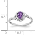 thumbnail image 2 of 14K White Gold Amethyst Diamond Ring, 2 of 2
