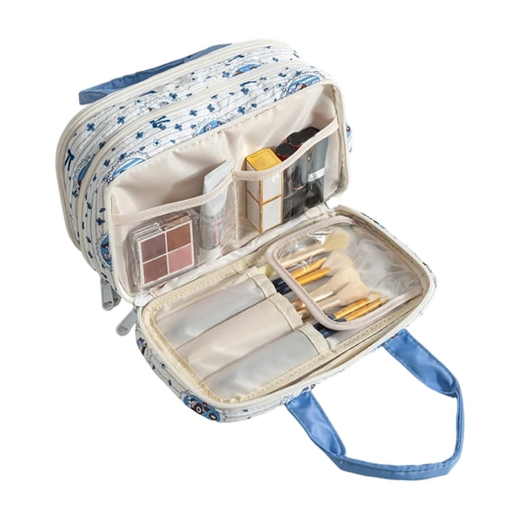 Travel Essential Cosmetic Bag Spacious Interior Women Toiletry Bag with Handle