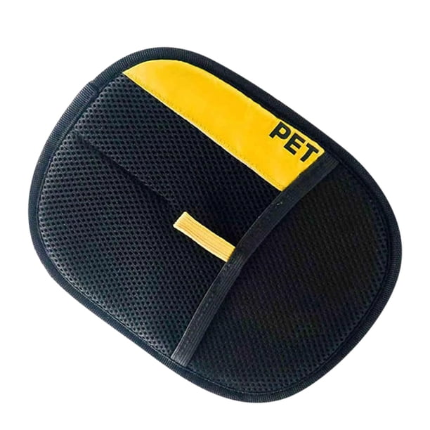 Guantes Guante de aseo para mascotas de doble cara, reutilizable, para perros y gatos, con dientes de peine y puños elásticos, color negro, pieza única. Rkxzt