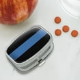 thumbnail image 2 of Thin Blue Line Police Policemen Law Enforcement Rectangle Pill Case Trinket Gift Box, 2 of 3