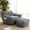 Gray, variant on Eyisean 43" Corduroy Oversized Bean Bag Chair with Ottoman & Side Pocket, Comfy Reading Nook Lounge Chair with Armrests & Back Handle, Lazy Beanbag Floor Sofa for Adults, Bedroom, Living Room