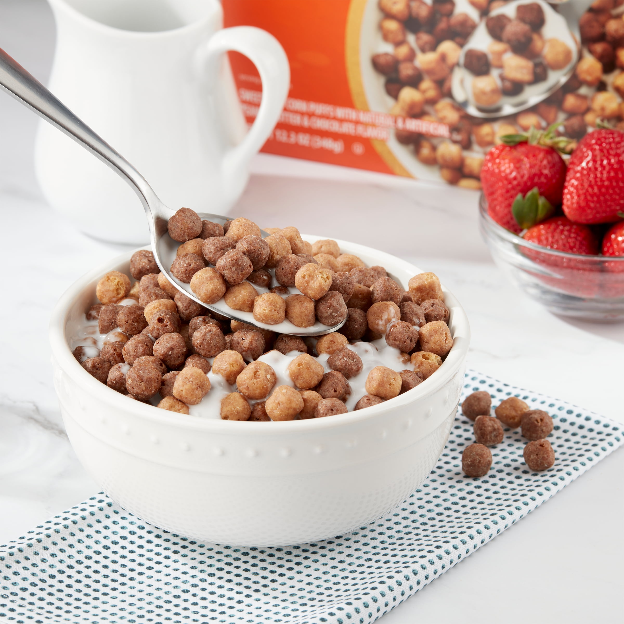 (10 pack) Great Value Peanut Butter Chocolate Puffs Cereal, 12.3 oz