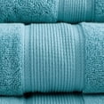 thumbnail image 4 of Madison Park 8-Piece Luxury Cotton Towel Set, 800GSM Bath Towels, Ultra Soft & Absorbent, Aqua, 4 of 9