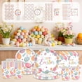 thumbnail image 2 of yulier Easter Party Tableware Set, 68 Pcs Easter Party Decorations Supplies, Easter Bunny Egg Disposable Paper Plates Cups Napkins for Spring Holiday Party Table Decor, 2 of 6