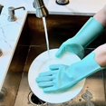 thumbnail image 3 of Guantes reutilizables de silicona para lavavajillas, guantes de fregado para cocina y baño, 3 of 6