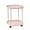Pink, variant on WKSCLPAI Movable Shelf With Wheels Storage Shelf,Home Coffee Table,Livingroom Cart Table,Multi-purpose Shelving Unit with 2-Tair Storage Space,White