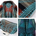 thumbnail image 5 of Zhengup Women's Winter Vintage Hooded Shawl Wrap Open Front Poncho Cape Pashmina Jacquard Blanket Oversized Cardigan Coat, 5 of 7