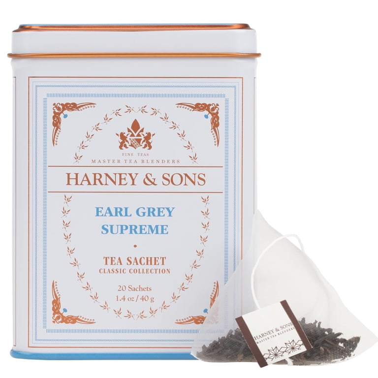 Harney & Sons, Earl Grey Supreme Tea Sachet, 20 Ct, Classic