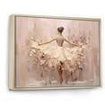 thumbnail image 2 of Designart "Minimalism Ballerina In Beige And Gold II" Ballet Floater Framed Canvas Art Print, 2 of 5