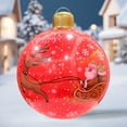 thumbnail image 4 of HUISZJ 24 inch Giant Inflatable Christmas Ball, Red Santa Claus Pattern Xmas Plastic Ball, Christmas Tree Hanging Ornament for Party Home Decor, 4 of 8