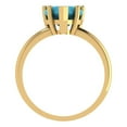thumbnail image 4 of Solitaire Engagement Ring for Women - 2ct Simulated Turquoise in 18K Yellow Gold Promise Ring, 4 of 6