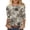 D Multicolor, variant on YUGYXL 3/4 Length Sleeve Shirts for Women Spring Floral Printed Crew Neck Cute Blouses Fahsion Casual Dressy Tunic Tops D Multicolor XXL