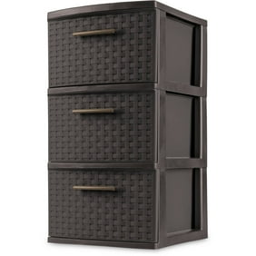 New Sterilite White Clear Countertop 3 Drawer Desktop Storage
