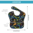 thumbnail image 2 of Bingfone Mess-Proof Baby Bib - Waterproof Bib for Baby Boy or Girl with Food Catcher Pocket, Unisex-Off-Road Vehicle, 2 of 6