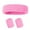 Pink, variant on LShunze Sweatband Set Sports Headband Wristband Set Sweatbands Terry Cloth Wristband Wrist Sweatband Headbands Moisture Wicking Sweat Absorbing Head Band