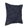 thumbnail image 2 of Bingfone Decorative Pillow Covers 20"X20" Copper-Gold Gloss Outline Navy Dark Blue Couch Pillow Cases Modern Farmhouse Covers For Couch Sofa Bed, 2 of 9