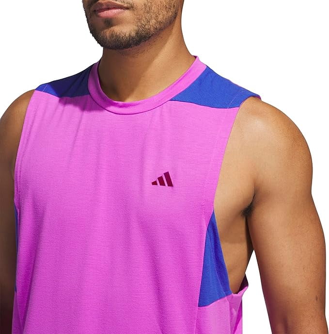 adidas Mens Sunglass Pack Tank Top (Purple Burst, Large)