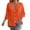 Orange, variant on yunLCZ Women Shirts 3/4 Sleeve Blouses For Womens 2025 Summer V Neck Button Shirts Casual Plus Size Beach Tunic Tops Office Shirts Beige L