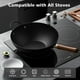 thumbnail image 4 of Sartén Wok Todlabe de Acero al Carbono Antiadherente de 33 cm con Tapa de Vidrio, 4 of 7