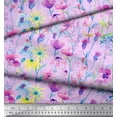 thumbnail image 3 of Soimoi Rayon Fabric Flower Watercolor Print Fabric by Yard 42 Inch Wide, 3 of 3