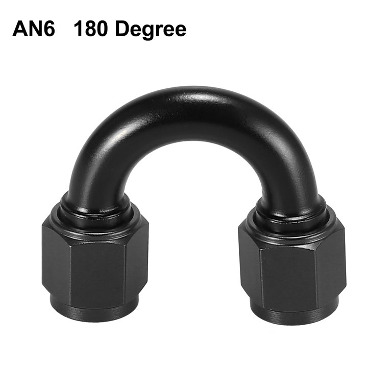 4-Pack 6AN To 6AN Straight Female Swivel Coupler Fittings - Black - 90 Day Warranty