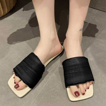 

Ladies Shoes Summer Fashion British Style Mesh Flat Breathable Slippers