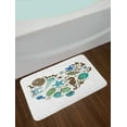 thumbnail image 2 of Nautical Bath Mat, Heart Created with Underwater Creatures Aquatic Animals Love Seahorse Shell Crab, Plush Bathroom Decor Mat with Non Slip Backing, 29.5" X 17.5", Multicolor, by Ambesonne, 2 of 2