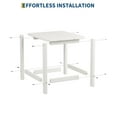 thumbnail image 4 of Weather Resistant HDPE Adirondack Square Outdoor Side Table, 17" Small Patio End Table for Garden, Balcony, Porch and Poolside, UV-Proof, No-Tools Assembly, Eco-Friendly Recycled Plastic, 4 of 8
