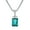 Light Green, variant on Light Blue Men's Stainless Steel Cross Pendant Necklace with 17.5ct CZ Diamond & Emerald Birthstone - 24" Chain, Jewelry Gift for Him