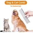 thumbnail image 2 of XIHAMA Pettom Pet Steel Grooming Tool, Finishing Butter Comb 7 1/2-inch L Silver Dog Combs with Rounded Ends Stainless Steel Teeth, Cat Comb for Removing Tangles and Knots, 2 of 7