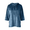 thumbnail image 4 of Oversized Sweatshirts for Women - 2026 Fall Winter Outfits Casual 3/4 Sleeve V Neck Comfort Hoodie Pullover, 4 of 5