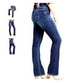 thumbnail image 5 of Jack David Womens Basic Bootcut/Straight Denim Stretch Jeans Pants (WG0005), 5 of 7