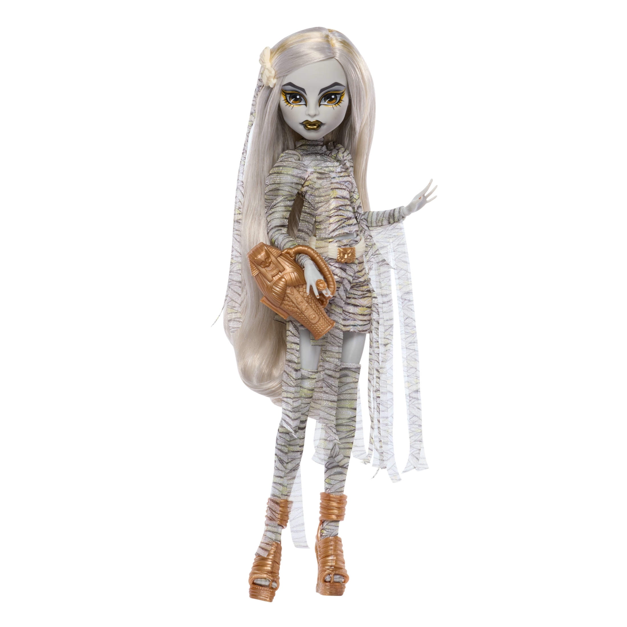 Monster High x Universal Monsters The Mummy Collector Doll with Wrap Dress & Sarcophagus Purse