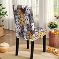thumbnail image 5 of TSOVTHRID Cartoon Cats Print 7 Pcs Tablecloth and Chair Covers Set Stretchable Washable Table Cover and Seat Protector Slipcovers for Dining Room Kitchen Decor, 5 of 6